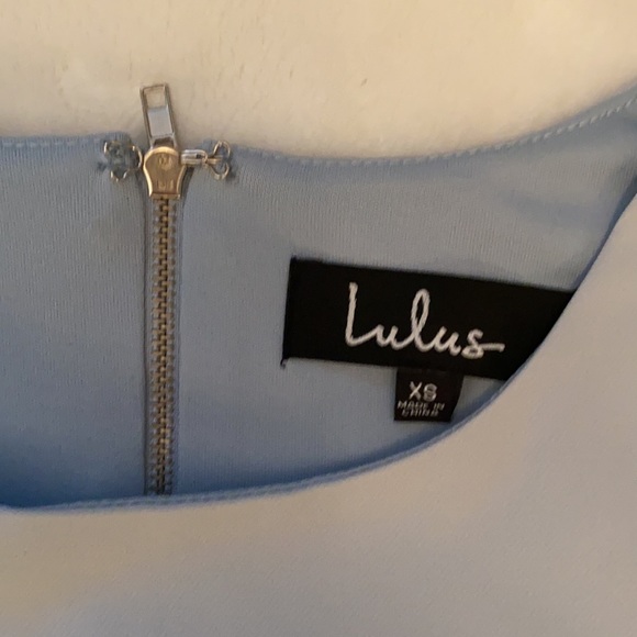 NWOT Lulu’s “Dance a Little Light Blue Embroidered Short Sleeve Shift Dress” - Picture 12 of 15